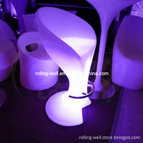 High Plastic Bar Stool with LED Light (high 105cm)